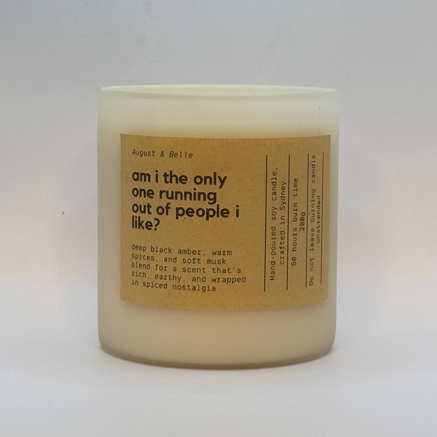am i the only one running out of people i like? - black amber and musk